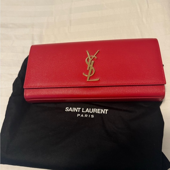 Saint Laurent Red Clutch - Picture 1 of 1